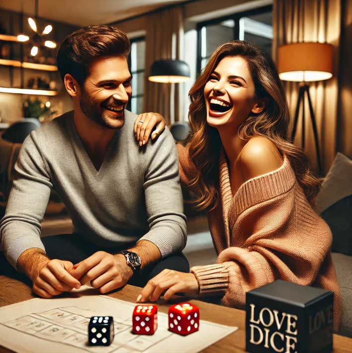 Couple playing truth or dare